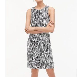 NWOT J Crew Basketweave Leopard Sheath Dress, Navy, Size 00